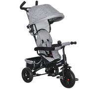 HOMCOM Triciclo per Bambini con Maniglione e Cintura di Sicurezza 1-5 Anni Blu