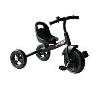 HOMCOM Triciclo per Bimbo con Campanello, Parafango, Nero, 79x50.5x58cm