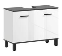 Homcom Vanity Unit con 2 ante e ripiani regolabili 80X34X60 cm Bianco