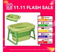 Homcom Vaschetta da bagno pieghevole per neonati fino a 6 anni Vaschetta da bagno portatile per bambini con piedini antiscivolo 105L Verde