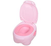 HOMCOM Vasino per Bambini 6 Mesi-48 Mesi Antiscivolo Ippopotamo Rosa (40x30x23cm)
