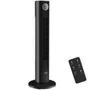 HOMCOM Ventilatore a colonna silenzioso 28 dB, flusso 8 m/s, ventilatore torre per camera, 12 velocità, 4 modalità, timer 12h, nero Aosom Italy