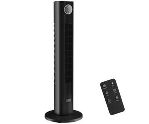 HOMCOM Ventilatore a colonna silenzioso 28 dB, flusso 8 m/s, ventilatore torre per camera, 12 velocità, 4 modalità, timer 12h, nero Aosom Italy
