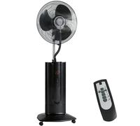 HOMCOM Ventilatore a Piantana con Nebulizzatore e Telecomando, 130 cm, Nero