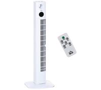 HOMCOM Ventilatore a Torre 45W con Diffusore Aromi e Timer 12h Bianco