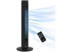 HOMCOM Ventilatore a Torre 45W con Timer e Telecomando Ø31.5x93 cm Nero