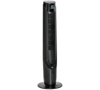HOMCOM Ventilatore a torre con raffreddamento ad acqua e umidificazione 60W silenzioso ventilatore da piedistallo con timer 12 ore, 4 modalità, telecomando, display LED per il soggiorno Nero Ø31,5 x