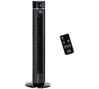 HOMCOM Ventilatore a Torre Ionizzatore 60W con 3 Velocità, 3 Modalità e Timer 8h, Ventilatore a Colonna da Terra in ABS, Ø32x106.8 cm, Nero