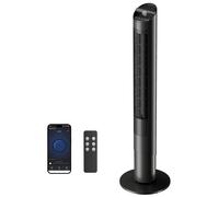 HOMCOM Ventilatore a Torre Oscillante con App WiFi, 116 cm, Nero