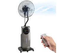 HOMCOM Ventilatore Nebulizzatore a Piantana con Antizanzare, 3.1L, Nero