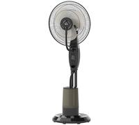 HOMCOM Ventilatore Nebulizzatore con Serbatoio 3.2L, 3 Modalità e 3 Velocità, Ventilatore a Piantana con Oscillazione 70°, Inclinazione 10°, Timer 7.5h, Telecomando, 75W, 120cm