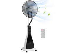 HOMCOM Ventilatore Nebulizzatore con Serbatoio 3L, 3 Modalità e 3 Velocità, 44.5x38.5x120 cm, Bianco e Nero Aosom