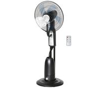 HOMCOM Ventilatore Nebulizzatore e Deumidificatore Oscillante 70° con 3 Modalità, Telecomando e Timer 7.5h, Tanica 2.8L, 90W, Ф44.5cm x 120cm