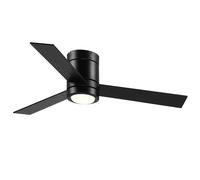 HOMCOM Ventilatore soffitto 2 in 1 con luce LED 3 velocità silenzioso - telecomando - diametro 112 cm, nero