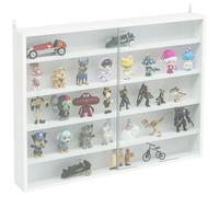 HOMCOM Vetrina a Ripiani Regolabili con Ante in Vetro