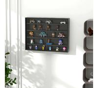 HOMCOM Vitrina de Pared con Estantes Regolabili y 2 Porte 80x9,5x60 cm Nero