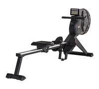 HOMCOM Vogatore Sedile pieghevole Massa volanica 2,5 kg con 16 livelli di resistenza per uso domestico Peso utente fino a 130 kg Acciaio Nero 225 x 55 x 88 cm
