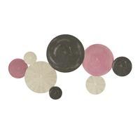 HOMCOM Wall Art a 8 Dischi 3D in Metallo color Bronzo, Arancione e Giallo