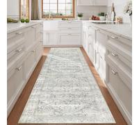 Homcomodar Tappeto Cucina Antiscivolo Lavabile 80x300cm Grigio Beige Tappeto Corridoio Lungo Morbido Tappeti Persiani per Ingresso Interno
