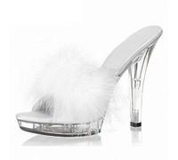 HOMDREAM Tacchi Donna Sandali da Donna con Tacco Alto A Spillo con Tacco Alto 13CM,White-38