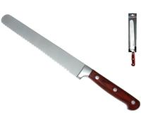 Home 0 Coltello Pane, 24 cm, Inossidabile, Acciaio/Legno, 42x6x3 cm