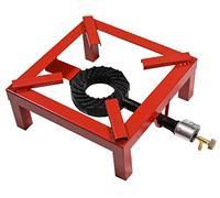 Fornellone a gas in acciaio da 40 cm con fornello ghisa e rubinetto regolabile