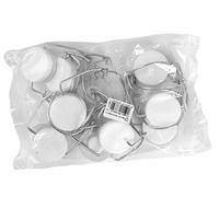 Home 1203600 Dama Confezione 10 Tappi Vetro, 5 lt, Bianco, unità