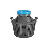 Home 1900115 Damigiana Vetro Bocca Larga Cestello Plastica 15 Litri