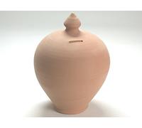 HOME 1924430 Salvadanaio Ceramica Tondo Grezzo Cm 30 Arredo E Decorazioni Casa, Marrone