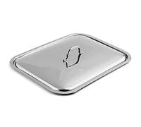 HOME Coperchio Rettangolare In Acciaio Inox 30X22 Preparazione Cucina