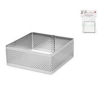Home 5378809 Coppapasta Quadro Forato, Acciaio/Inox, 18/10, cm 9 x 3.5 H