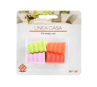 Home 5526700 Tappi Onda Tappatutto, Multicolore, 4 Pezzi