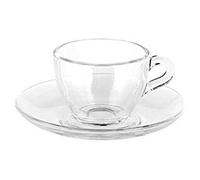 HOME 6 TAZZE CAFFE' con PIATTO Basic Vetro 5822500