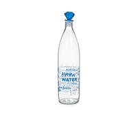 Home 7769317 Bottiglia, Vetro, Azzurro, 0.75 lt