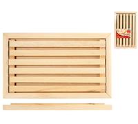 Tagliere In Legno Pane Home Con Griglia 38x23 Marrone