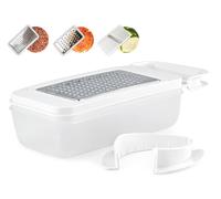 Home Affettatutto 3 Lame Plastica E Acciaio Inox Con Salvadita Contenitore