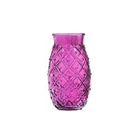 Home Ananas, Set 6 Bicchieri Cocktail, Vetro, Fucsia, 70 ml