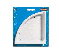 Home Angoliera Doccia, Plastica, Bianca, cm 20 x 20 x 4 H, Medium