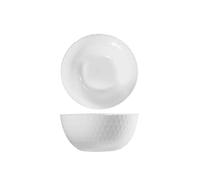HOME Arc Pampille Set 6 Coppette in Opale Bianco, 13cm, Effetto Diamantato