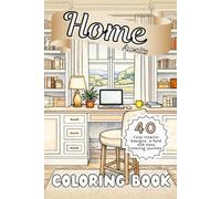 Home Awaits: 40 Cozy Interior Designs, a bold and easy coloring journey. Coloring Book