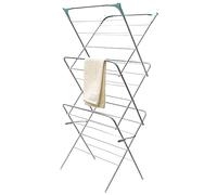 Home Basics Stendibiancheria a 3 Livelli [Varie.], Acciaio al Carbonio, Argento