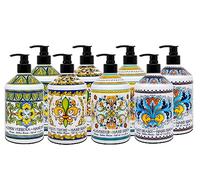 Home & Body Company Deruta de Perugia - Bottiglie di sapone italiano per le mani, confezione da 8 pezzi, alla lavanda, arancia dolce, limone,