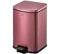 Home Bottiglia con Tappo Dosatore, Vetro, Trasparente, 190 CC, Rose Gold, Medium