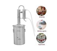 Home Brew Alcohol Ethanol Distiller Kit with 304 Stainless Steel Boiler for Wine Making and Distilling