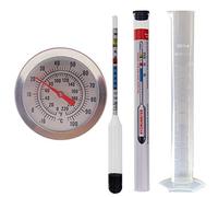 Home Brew idrometro e termometro quadrante da 300 mm e barattolo di prova da 100 ml - Homebrew Equipment Pack