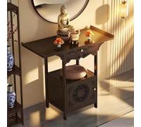Home Buddha Altar Table - Exquisite Buddhist Niche, Personal Meditation Shrine & Altar Shelf, Living Room, Study Room, Bedroom & Meditation Space (66 * 40 * 100cm)