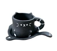 Home Cafe Decor: For home cafe decor, this handmade cat face coffee mug a