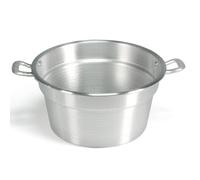 Caldaia Alluminio Pesante Spazzolata Cm 40 15l Argento Home