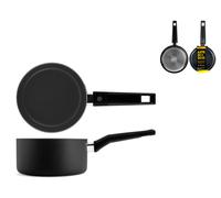 Home Casseruola 1 Manico Con Rivestimento Antiaderente Alluminio, Nero, Cm 18 - 9189318