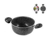 HOMe Casseruola 2 Manici Antiaderente 'Stone' Cm16